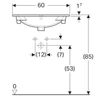 Kép 3/6 - Geberit Acanto 60x48 cm mosdó szekrényhez 500.640.01.2