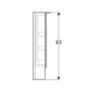 Kép 3/8 - Geberit Acanto tükrös szekrény világítással, két ajtóval 75x83 cm 500.645.00.2