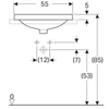 Kép 4/5 - Geberit VariForm 55x45 cm beépíthető mosdó túlfolyóval 500.720.01.2