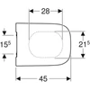 Kép 2/4 - Geberit Smyle Square WC-ülőke, keskeny design, sandwich kivitelű, rögzítés felülről (500.239.01.1)