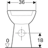 Kép 3/4 - Geberit Selnova Comfort álló WC falon kívüli öblítőtartályokhoz monoblokk, mélyöblítésű, magasított, Fehér 500.284.01.1