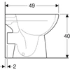 Kép 4/4 - Geberit Selnova álló WC mélyöblítésű, hátsó kifolyású, részben zárt forma, Rimfree, Fehér 500.480.01.1