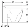 Kép 4/4 - Geberit Citterio álló WC mélyöblítésű, falhoz illeszkedő, zárt forma, Rimfree, Fehér / KeraTect 500.512.01.1