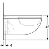 Kép 4/4 - Geberit Selnova Comfort Square fali WC, laposöblítésű, 70cm (500.792.01.1)