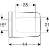 Kép 2/4 - Geberit Xeno² WC-ülőke, lecsapódásgátlós, gyorskioldós zsanérral, rögzítés felülről (500.833.01.1)