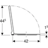 Kép 4/4 - Geberit Xeno² WC-ülőke, lecsapódásgátlós, gyorskioldós zsanérral, rögzítés felülről (500.833.01.1)