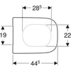 Kép 2/4 - Geberit Selnova Square WC-ülőke, lecsapódásgátlós, gyorskioldós zsanérral, rögzítés felülről (501.557.01.1)