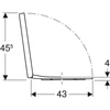 Kép 4/4 - Geberit Selnova Square WC-ülőke, lecsapódásgátlós, gyorskioldós zsanérral, rögzítés felülről (501.557.01.1)