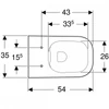 Kép 2/4 - Geberit Selnova Square fali WC, Rimfree 501.546.01.1