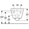Kép 3/4 - Geberit Selnova Square fali WC, Rimfree 501.546.01.1