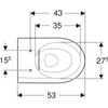 Kép 2/4 - Geberit iCon fali WC mélyöblítésű, zárt forma, Rimfree, Fehér 501.661.00.1