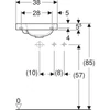 Kép 3/4 - Geberit iCon Light kézmosó, 38x14x28cm, csaplyuk bal oldalt, túlfolyó nélkül, fehér (501.831.00.1)