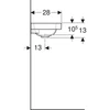 Kép 4/4 - Geberit iCon Light kézmosó, 38x14x28cm, csaplyuk bal oldalt, túlfolyó nélkül, fehér (501.831.00.1)