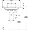 Kép 3/4 - Geberit iCon Light mosdó, rövidített kivitel, 60x42cm, csaplyukkal és túlfolyóval, fehér (501.841.00.1)