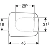 Kép 2/4 - Geberit Selnova Compact WC-ülőke, szögletes design, rögzítés felülről, fehér (501.928.01.1)