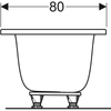 Kép 5/5 - Geberit Tawa egyenes fürdőkád, keskeny dizájn, Duo, lábakkal, 180x80cm, fényes fehér (554.124.01.1)