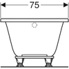 Kép 5/5 - Geberit Selnova egyenes fürdőkád lábakkal, 170x75cm, fényes fehér (554.285.01.1)