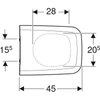 Kép 2/4 - Geberit iCon Square WC-ülőke, rögzítés felülről, fehér (571900000)