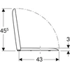 Kép 4/4 - Geberit iCon Square WC-ülőke, rögzítés felülről, fehér (571900000)