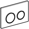 Kép 2/4 - Geberit Omega20 működtetőlap 2 mennyiséges öblítéshez, easy-to-clean, matt fekete/króm 115.085.14.1