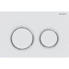 Kép 1/4 - Geberit Omega20 működtetőlap 2 mennyiséges öblítéshez, easy-to-clean, matt fehér/króm 115.085.JT.1