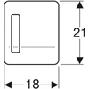 Kép 3/4 - Geberit vizeldevezérlés pneumatikus működtetéssel, highline működtetőlap, szálcsiszolt 115.558.00.1