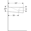 Kép 4/4 - Geberit Publica öblítőmedence 187,6 cm, túlfolyó és csapfurat nélkül 401876016