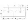 Kép 2/4 - Geberit Smyle Square 120x48 cm-es dupla mosdó 500.223.01.1
