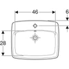 Kép 2/3 - Geberit Selnova Square beépíthető 55 cm mosdó 500.306.01.1