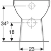 Kép 3/4 - Geberit Selnova mélyöblítésű álló WC csésze 35,5x53 cm, Rimfree, hátsó vagy alsó kifolyással 500.393.01.7