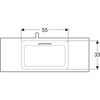 Kép 2/4 - Geberit ONE rövidített kivitelű mosdó hátsó lefolyóval 105x40 cm csaplyuk nélkül, fehér/króm 500.396.01.1