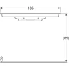 Kép 3/4 - Geberit ONE rövidített kivitelű mosdó hátsó lefolyóval 105x40 cm csaplyuk nélkül, fehér/króm 500.396.01.1