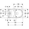 Kép 3/5 - Geberit Selnova álló monoblokk WC 35,5x60 cm mélyöblítésű, univerzális kifolyású, Rimfree 500.478.01.7