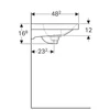 Kép 4/4 - Geberit Acanto mosdó pakolófelülettel 75x48,2 cm 500.622.01.2