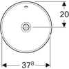 Kép 2/4 - Geberit VariForm kerek beépíthető mosdó 40 cm, fehér 500.701.01.2 