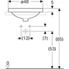 Kép 3/4 - Geberit VariForm kerek beépíthető mosdó 48 cm, csaplyuk-peremmel 500.705.01.2