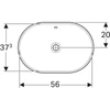 Kép 2/4 - Geberit VariForm beépíthető mosdó 60 cm, ellipszis alak, túlfolyóval 500.729.01.2