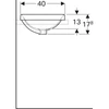 Kép 4/4 - Geberit VariForm beépíthető mosdó 60 cm, ellipszis alak, túlfolyóval 500.729.01.2