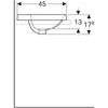 Kép 4/4 - Geberit VariForm beépíthető mosdó 60 cm, ellipszis alakú, csaplyuk-peremmel, túlfolyóval 500.733.01.2