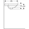 Kép 4/4 - Geberit VariForm beépíthető szögletes mosdó 55 cm, csaplyuk-peremmel, túlfolyó nélkül 500.742.01.2