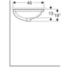 Kép 4/4 - Geberit VariForm alulról beépíthető elliptikus mosdó 61 cm, túlfolyóval 500.756.01.2