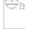 Kép 4/4 - Geberit VariForm alulról beépíthető szögletes mosdó 53 cm, túlfolyóval 500.760.01.2