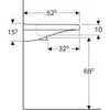 Kép 4/4 - Geberit Selnova Comfort Square akadálymentes mosdó 55x52,5 cm, túlfolyóval 500.785.00.7
