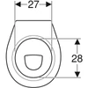 Kép 2/4 - Geberit Bambini mélyöblítésű álló WC gyermekeknek, hátsó kifolyással 500.930.00.1