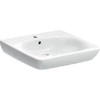 Kép 1/4 - Geberit Selnova Comfort akadálymentes kerámia mosdó 55x55 cm túlfolyóval, fehér 501.461.00.7