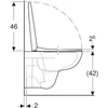 Kép 4/4 - Geberit Selnova Rimfree mélyöblítésű fali WC csésze 35,5x53 cm, Duroplast ülőkével, fehér 501.751.00.1