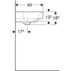 Kép 4/4 - Geberit Selnova Compact 65x40 cm mosdó túlfolyó nélkül, fehér 501.893.00.7