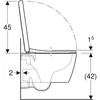 Kép 4/4 - Geberit iCon mélyöblítésű fali WC készlet WC-ülőkével, rövidített kivitel, Rimfree, matt fehér 502.381.JT.1