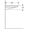 Kép 4/4 - Geberit ONE jobbos mosdó hátsó lefolyóval 90x48cm, KeraTect, csaplyuk és túlfolyó nélkül 505.013.00.1