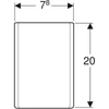 Kép 2/3 - Geberit ONE design szifontakaró, pórszórt rozsdamentes acél, fehér 505.058.01.1